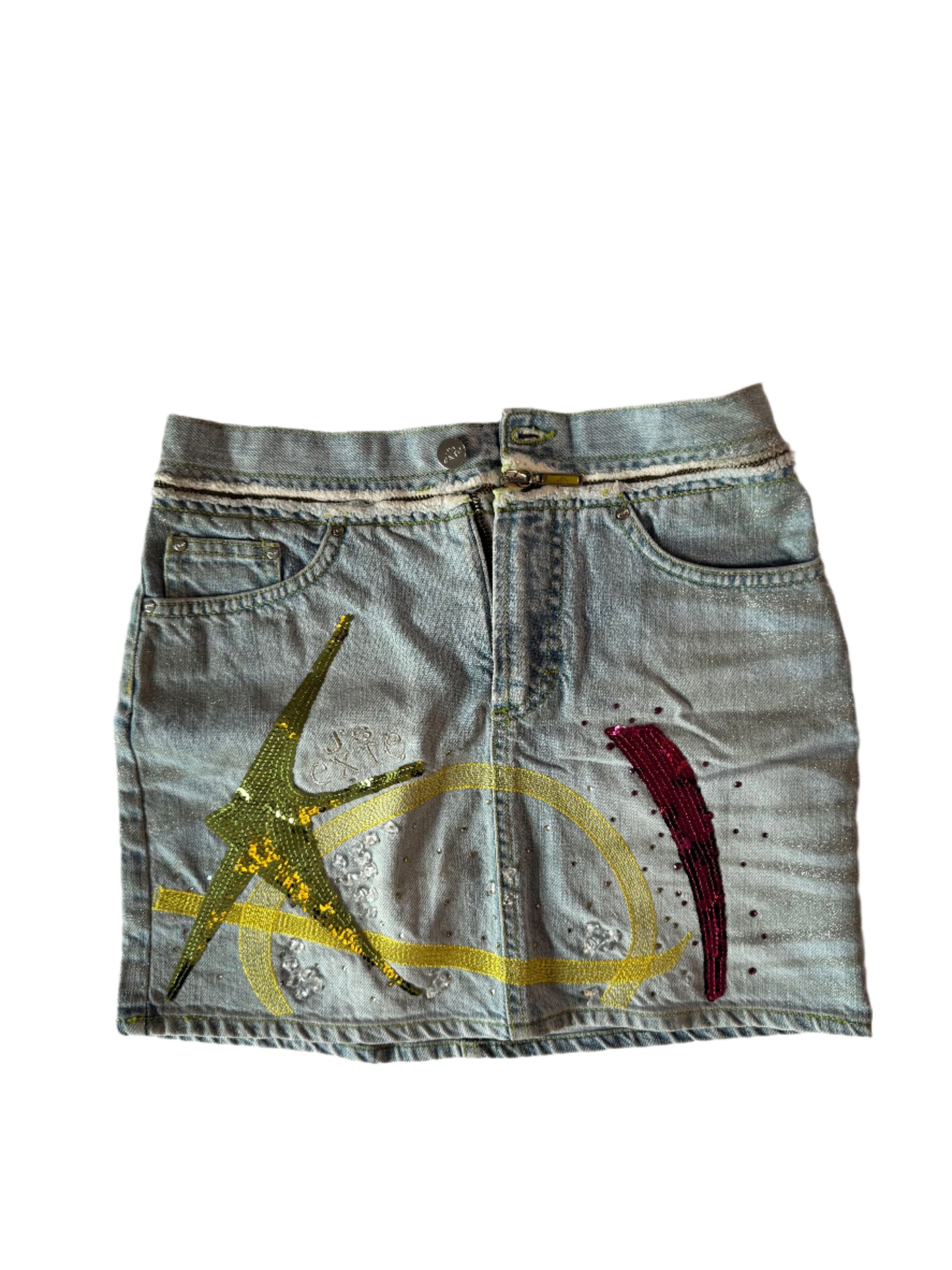Embellished Exte Mini Skirt
