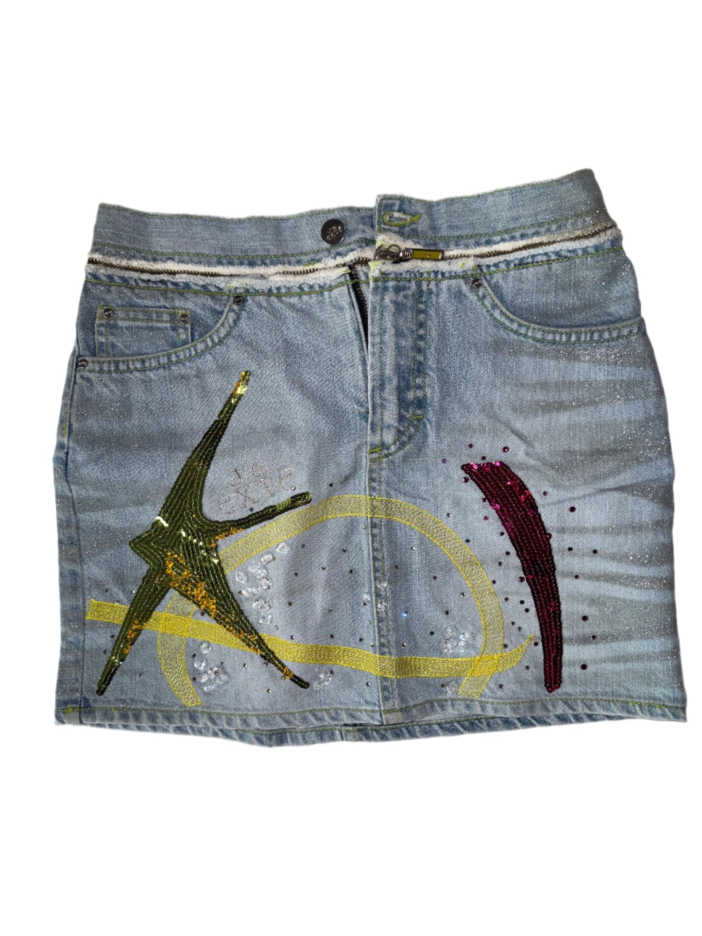 Embellished Exte Mini Skirt
