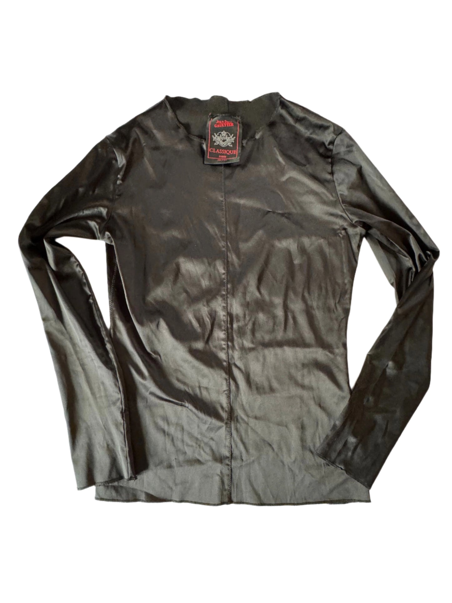 Jean Paul Gaultier Stretch Satin Long Sleeve