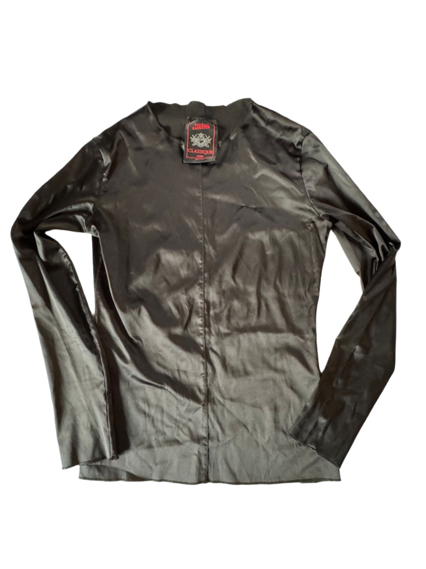 Jean Paul Gaultier Stretch Satin Long Sleeve