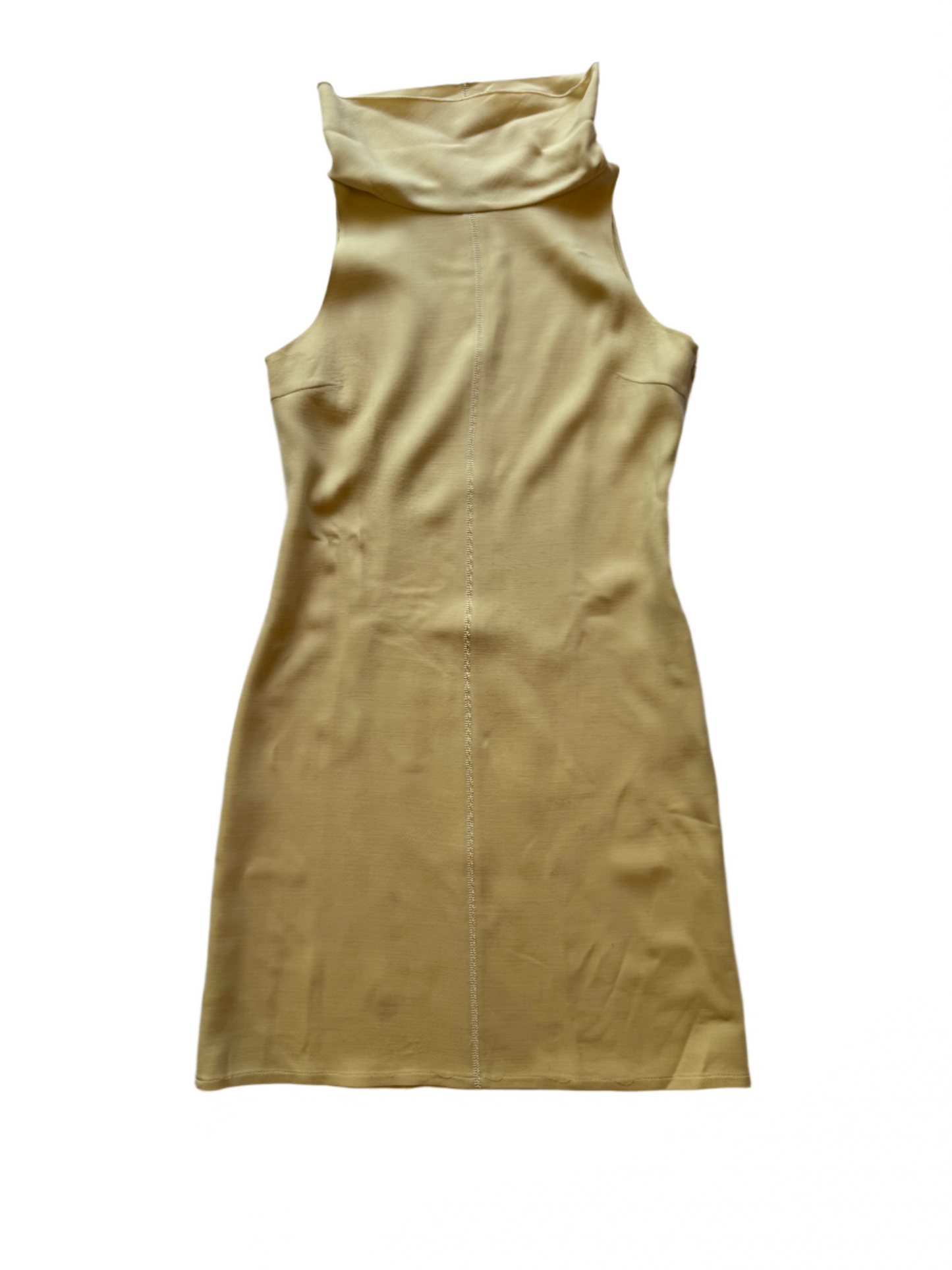 90s Prada Virgin Wool Mock Neck Dress Size 44 IT