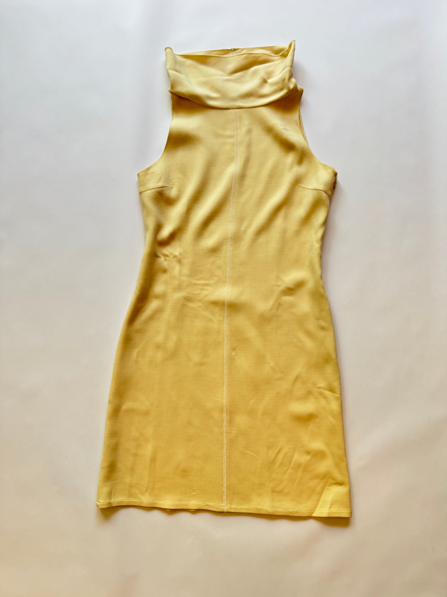 90s Prada Virgin Wool Mock Neck Dress Size 44 IT