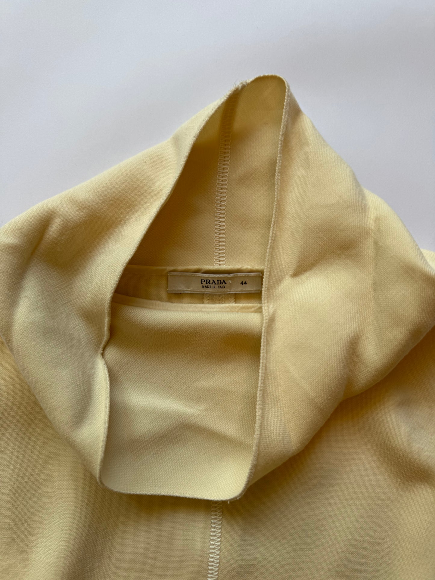 90s Prada Virgin Wool Mock Neck Dress Size 44 IT