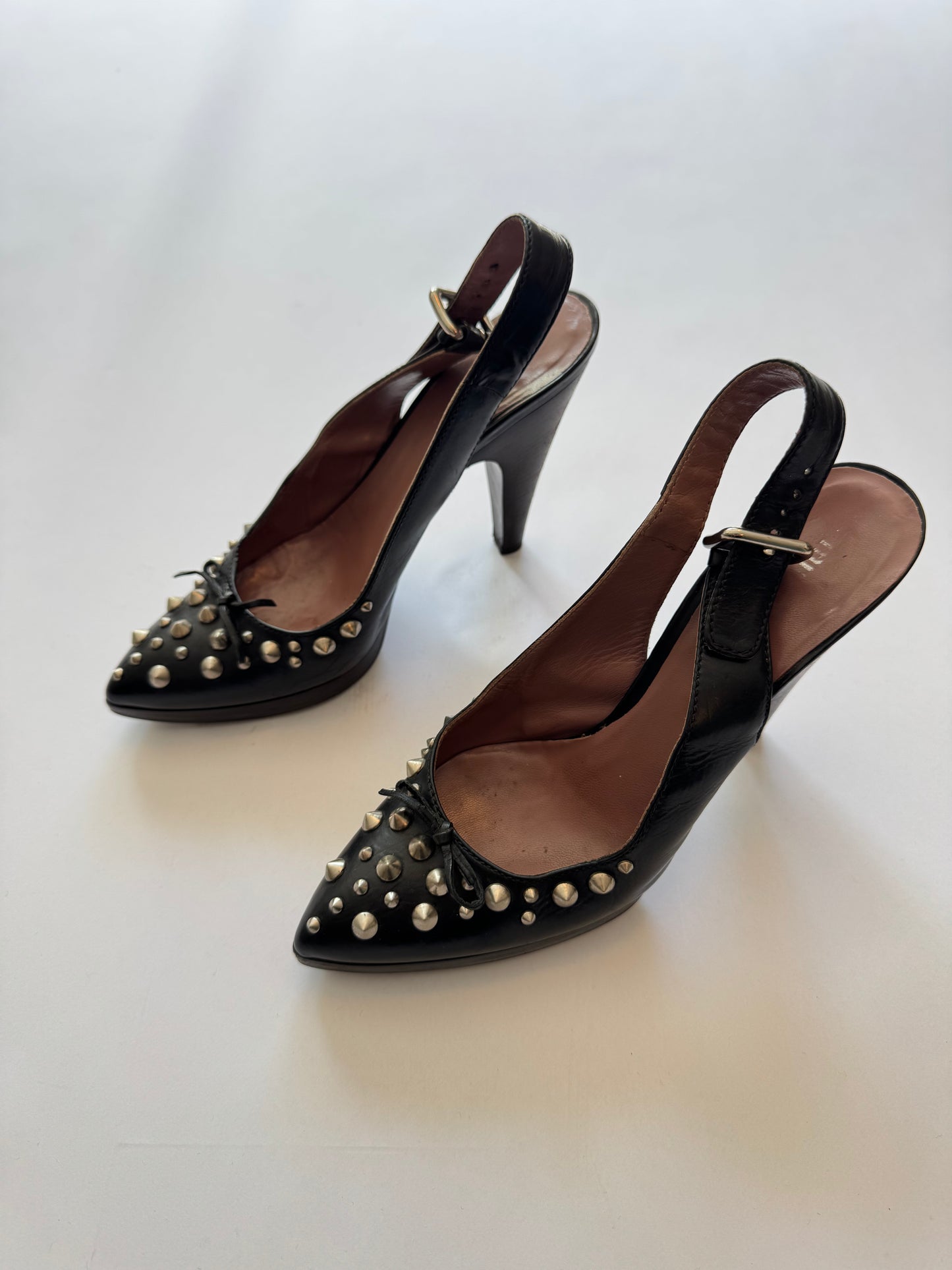 Miu Miu Spike Slingback Heels Size 38