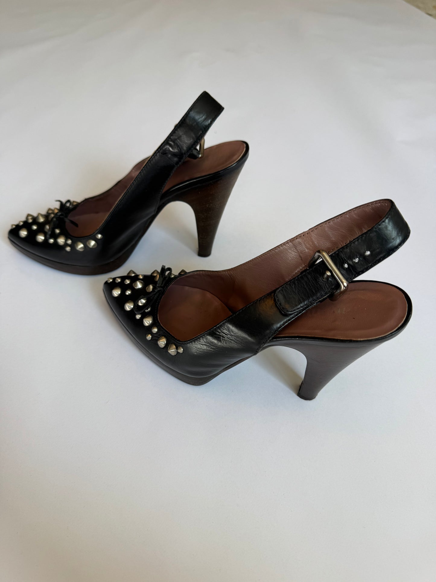 Miu Miu Spike Slingback Heels Size 38