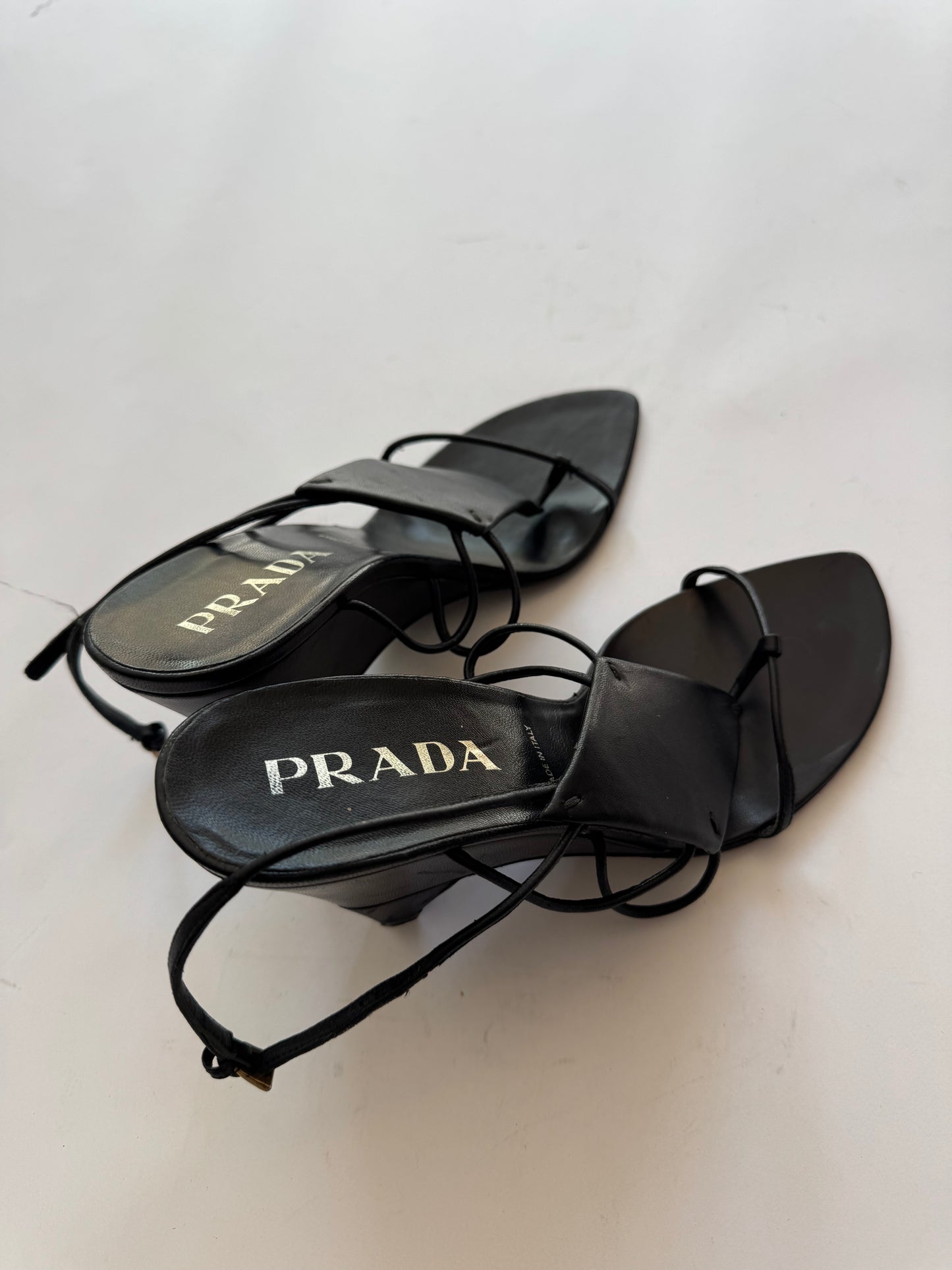 Prada 90s Heeled Sandal Size 38