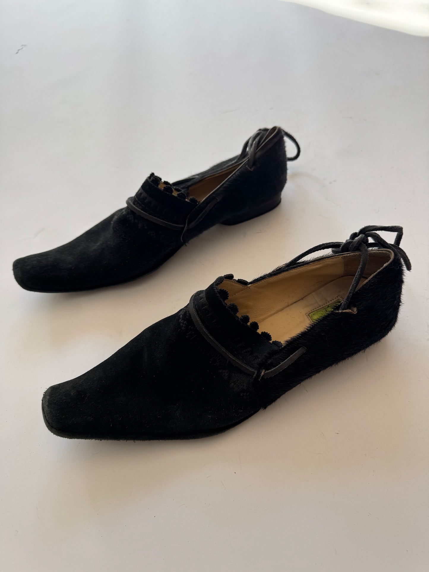 Girbaud Suede and Pony Hair Moccasins Size 40