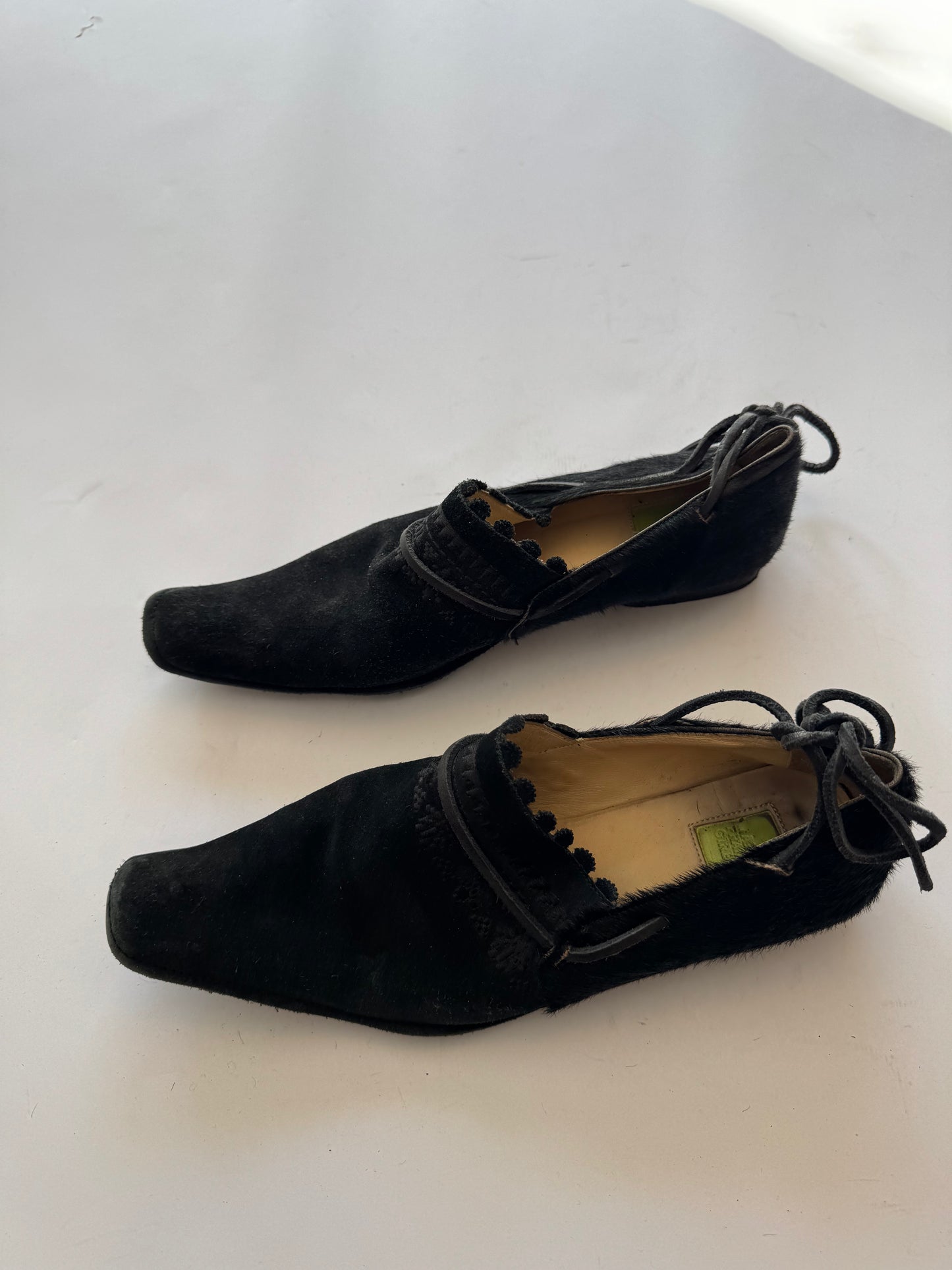 Girbaud Suede and Pony Hair Moccasins Size 40