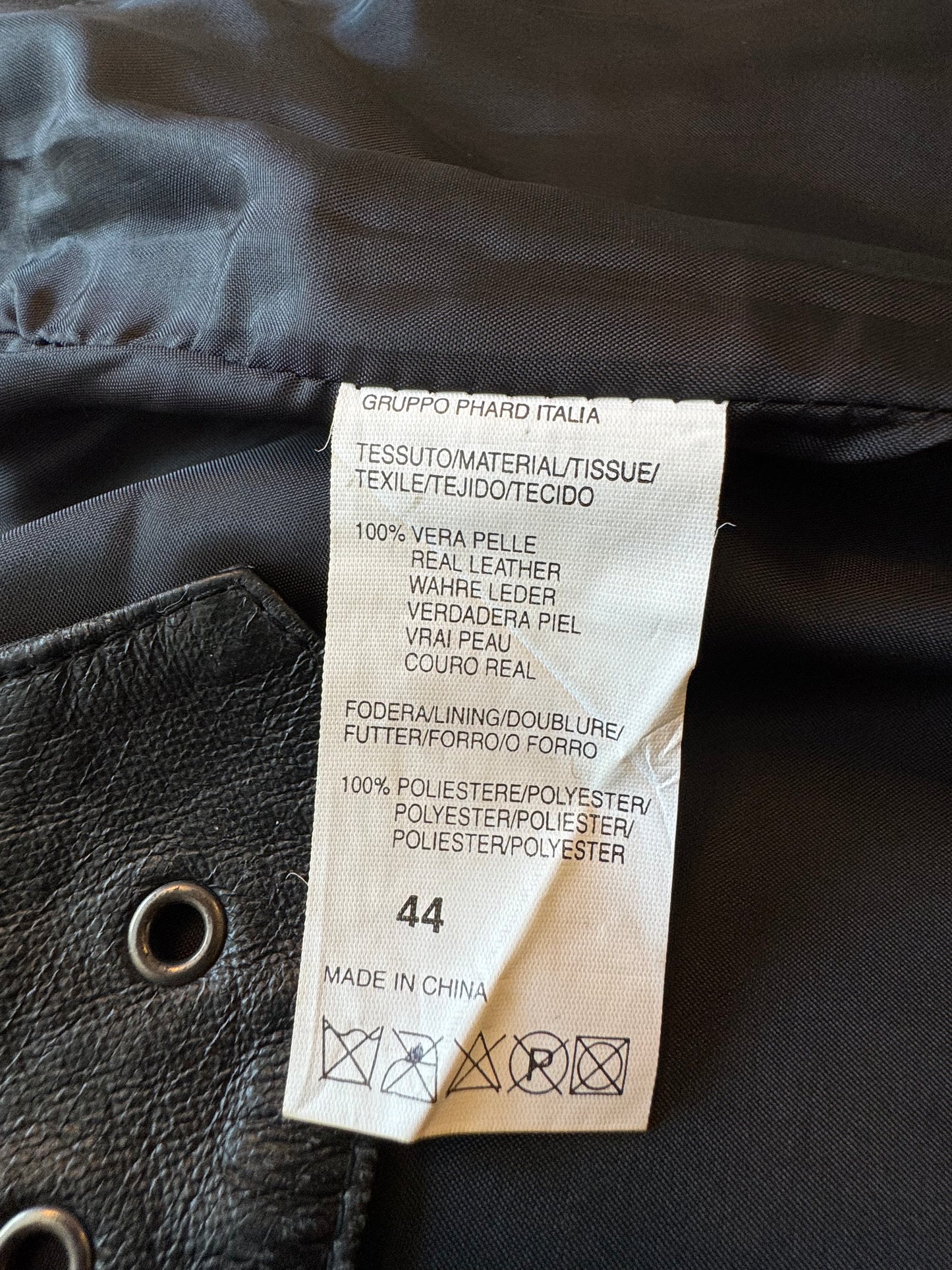 Leather Wrap Skirt with Decal