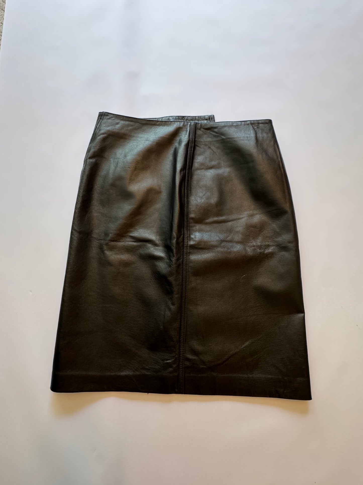 Leather Wrap Skirt with Decal