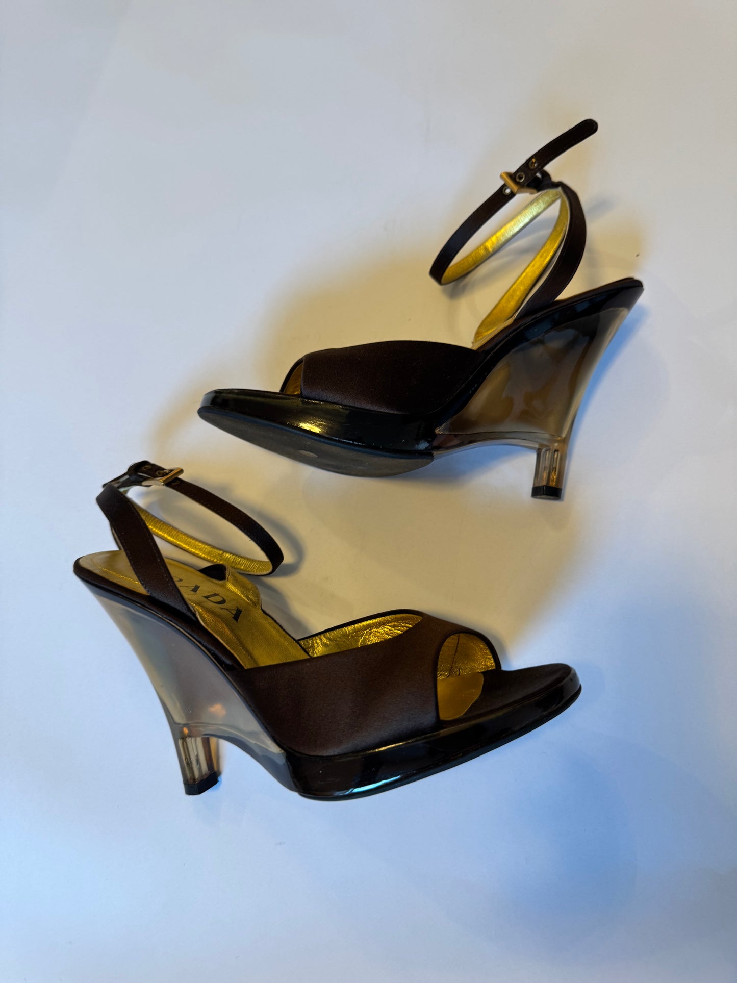 Lucite Wedge Heels from Prada 1998 (size 37)