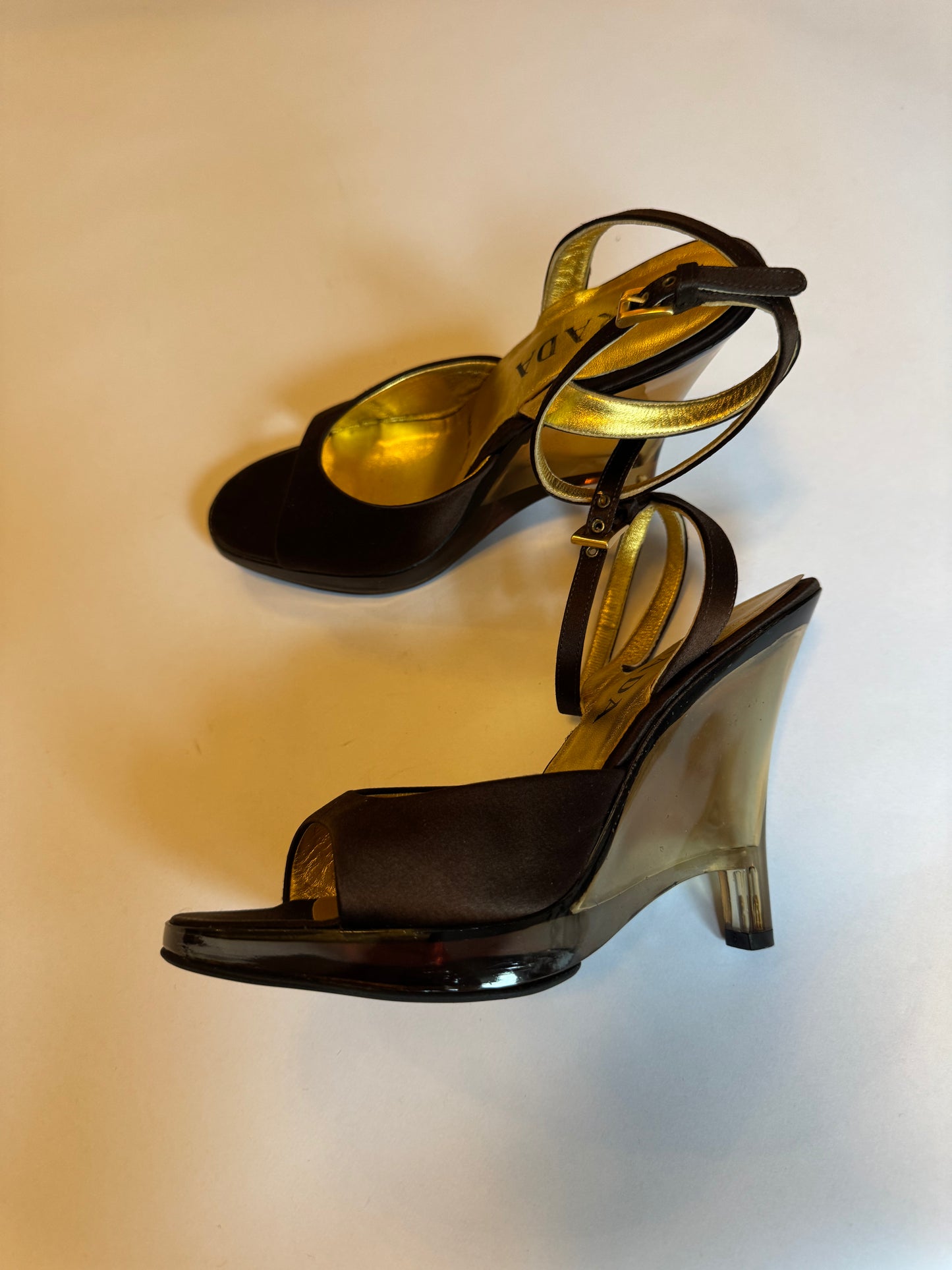 Lucite Wedge Heels from Prada 1998 (size 37)