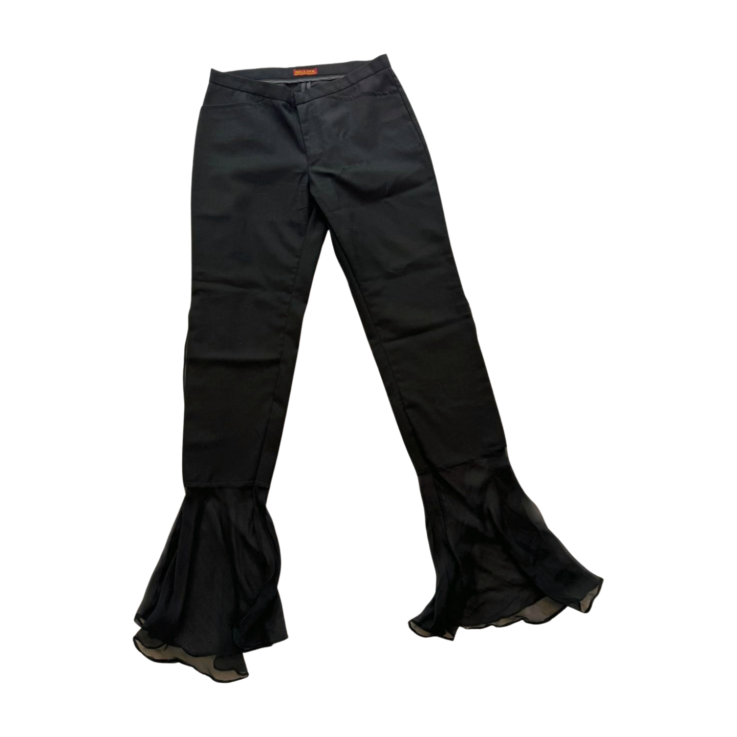 Wool Trousers with Silk Mermaid Flare