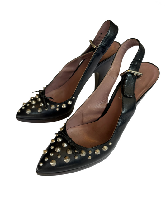 Miu Miu Spike Slingback Heels Size 38