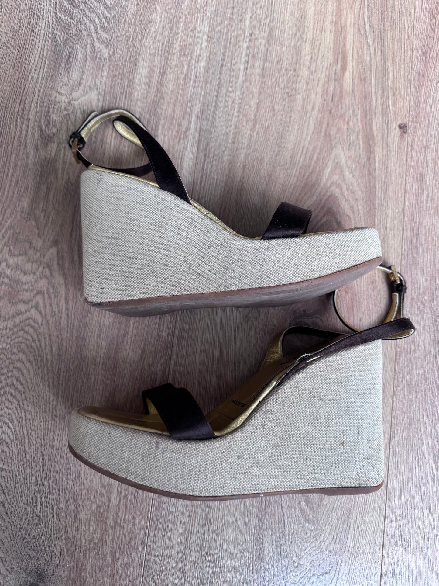 Prada 1996 Sandals with Silk and Canvas (37)