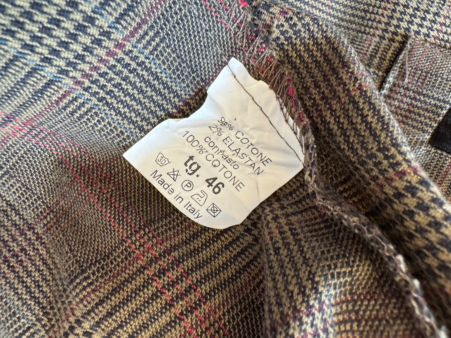 Brown Plaid Set with Corduroy Details