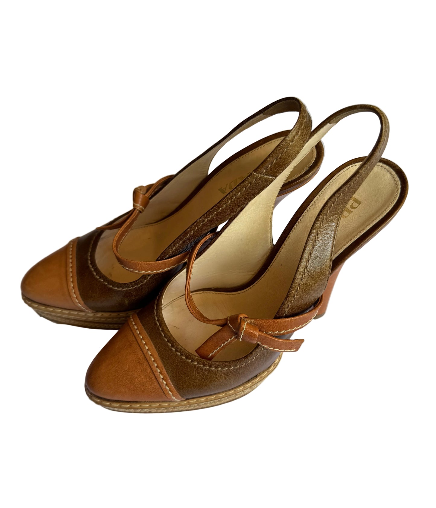 Prada 2009 Sling Back Heels. Size 39.