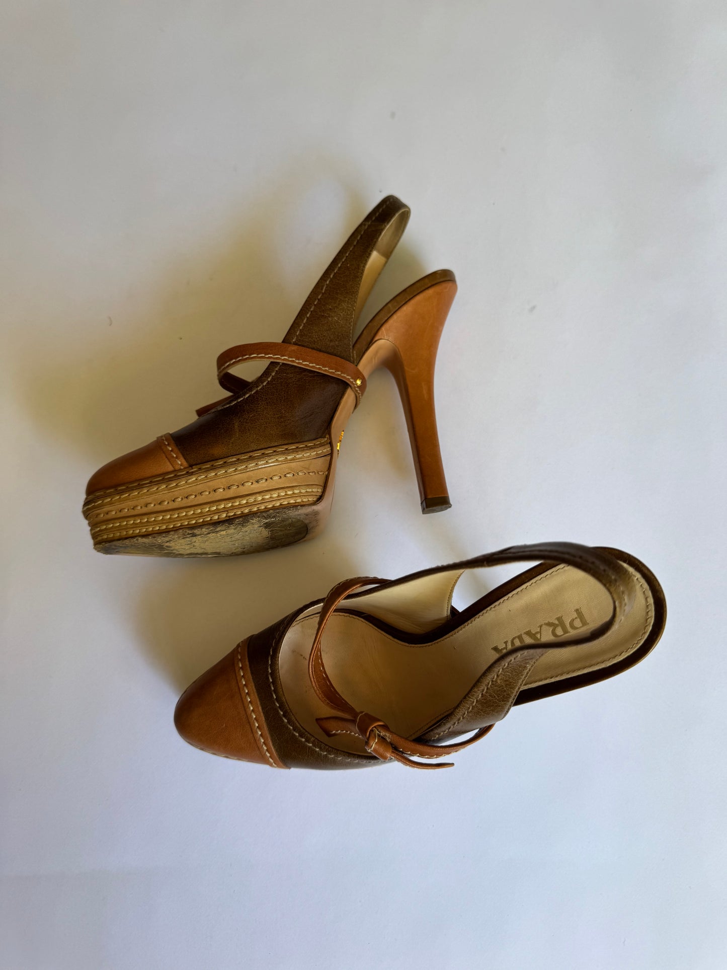 Prada 2009 Sling Back Heels. Size 39.