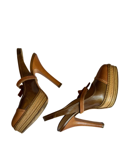 Prada 2009 Sling Back Heels. Size 39.