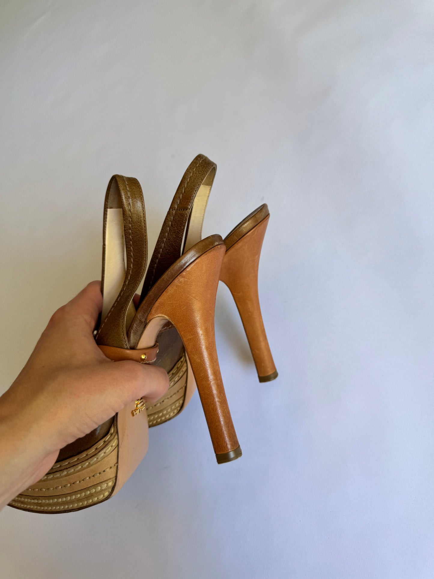 Prada 2009 Sling Back Heels. Size 39.