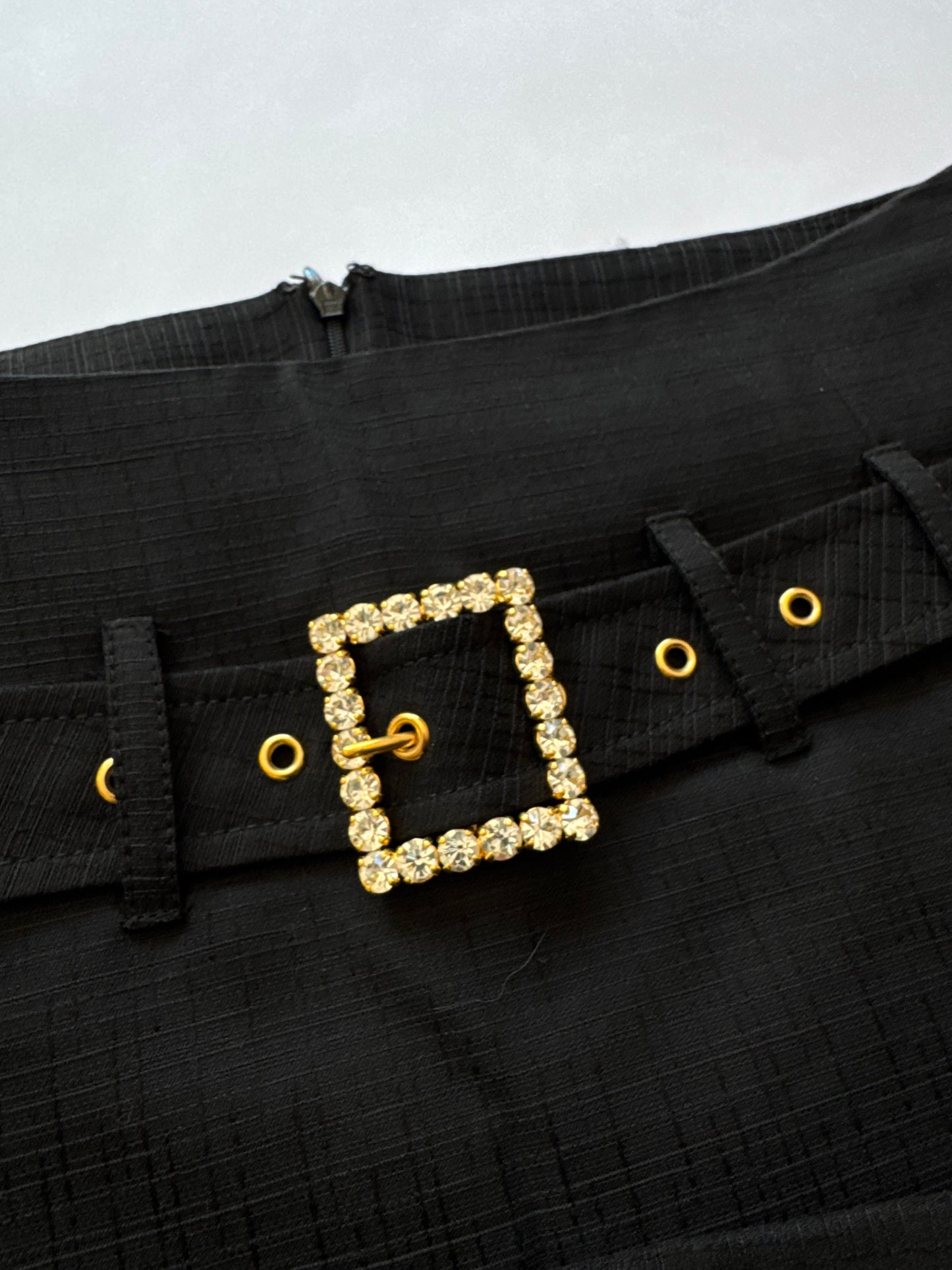Dolce & Gabbana Winter 2001 Mini Skirt with Swarovski Belt