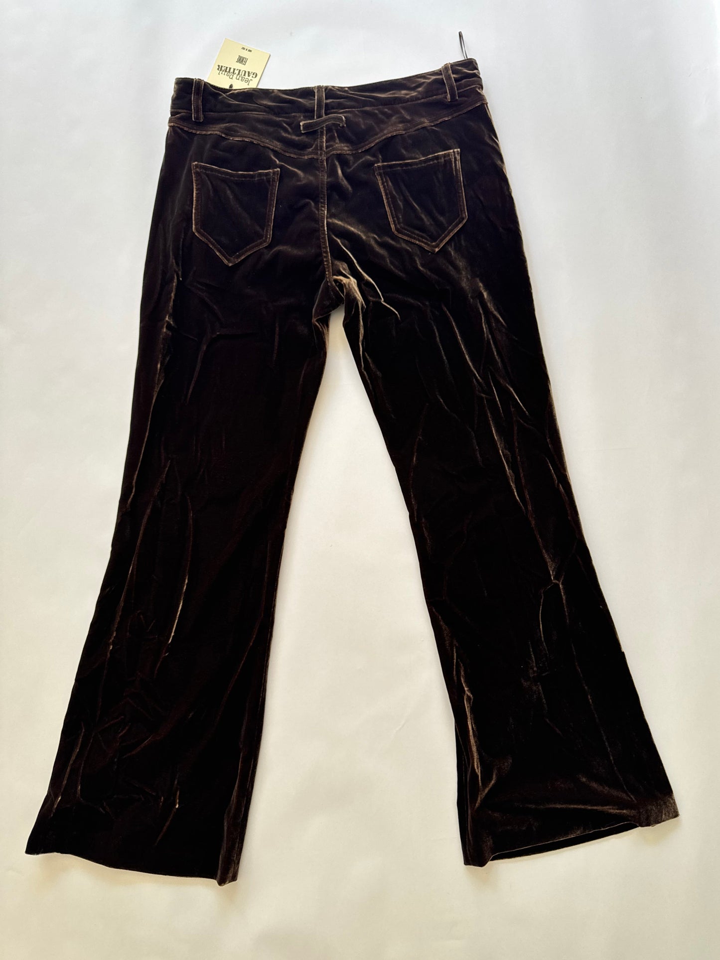Vintage Jean Paul Gaultier Brown Silk Velvet Pants