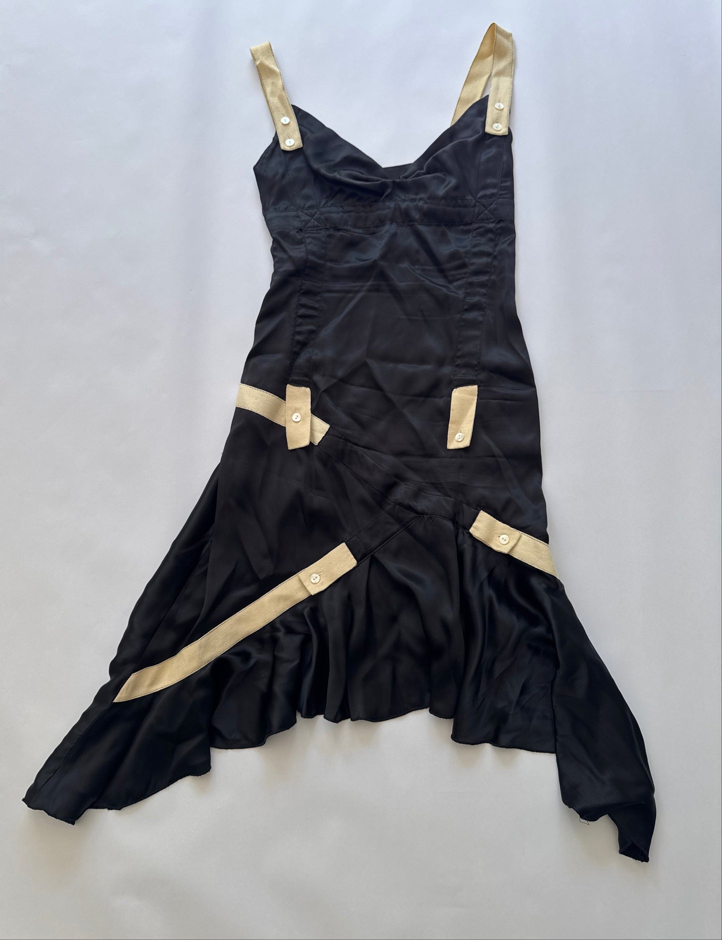 Antonio Berardi Vintage Asymmetric Silk Dress