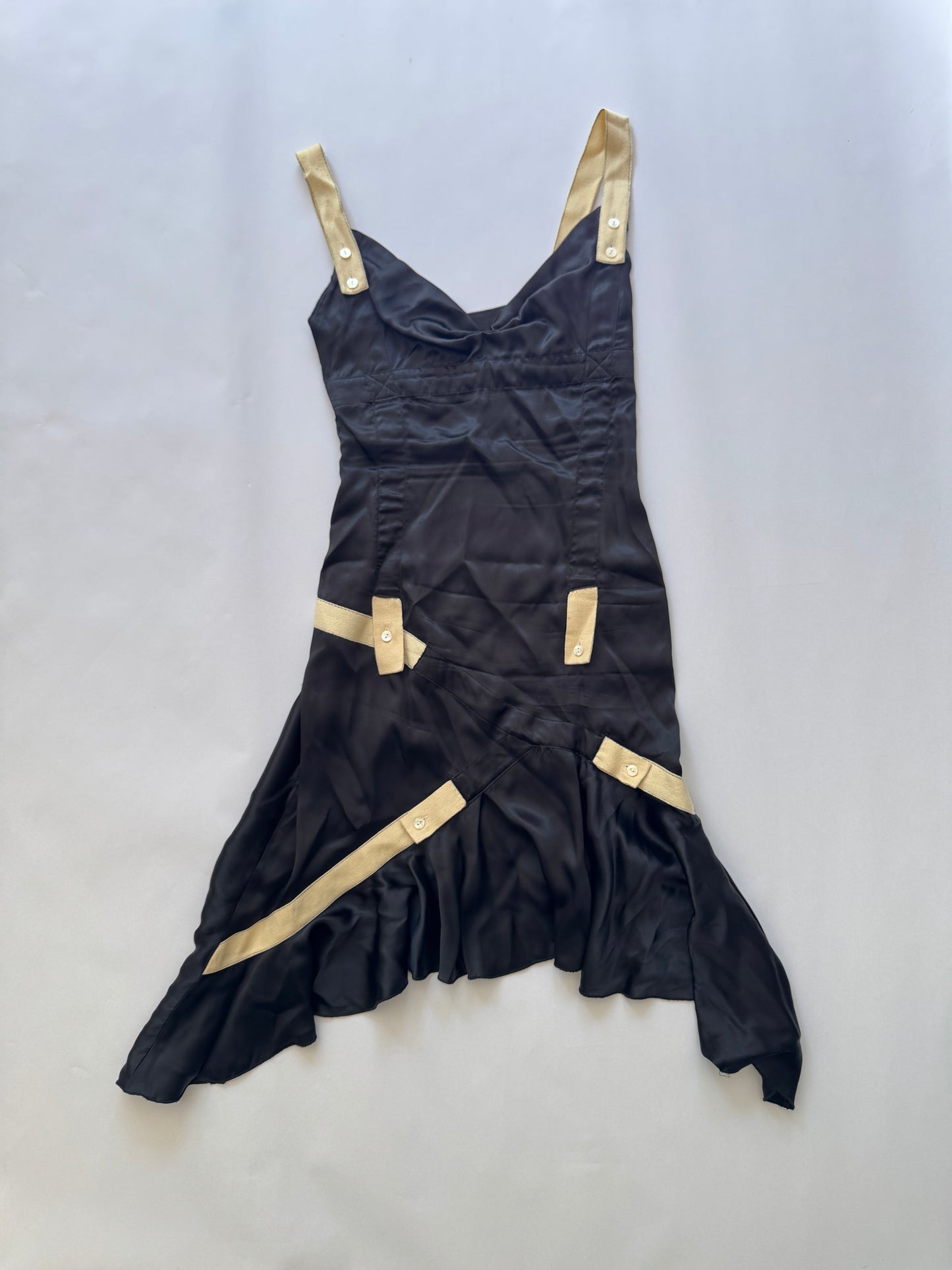 Antonio Berardi Vintage Asymmetric Silk Dress