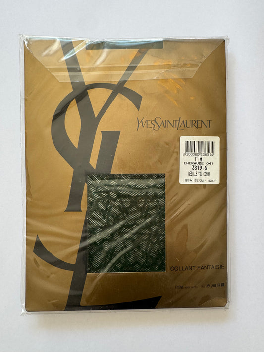 Vintage Yves Saint Laurent Logo Tights (Green)