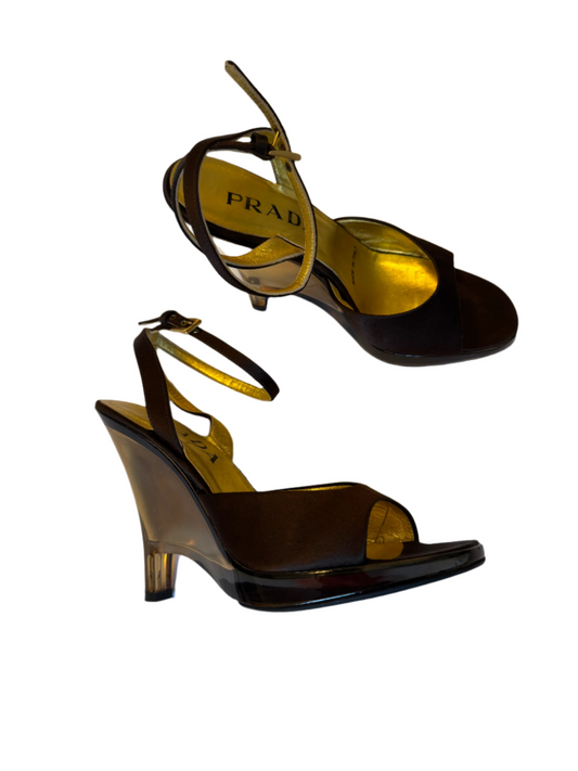 Lucite Wedge Heels from Prada 1998 (size 37)
