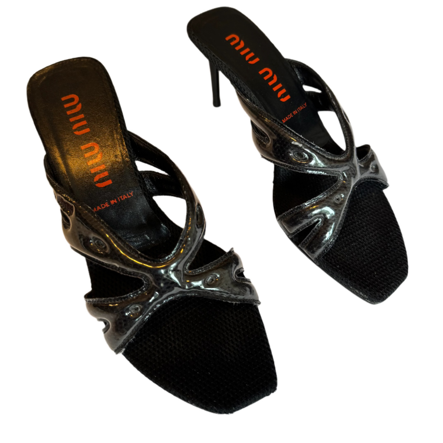 Miu Miu 1999 Mesh Heeled Sandals (Size 39)