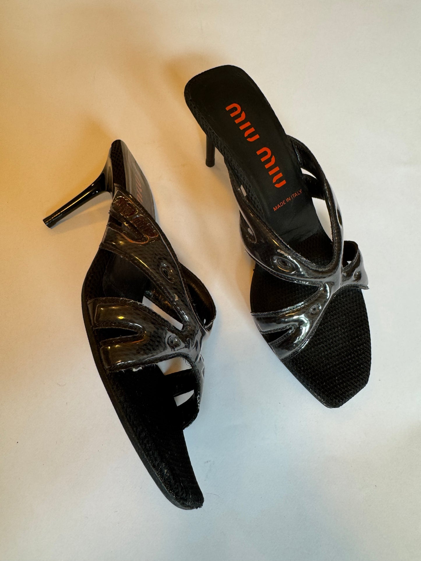 Miu Miu 1999 Mesh Heeled Sandals (Size 39)