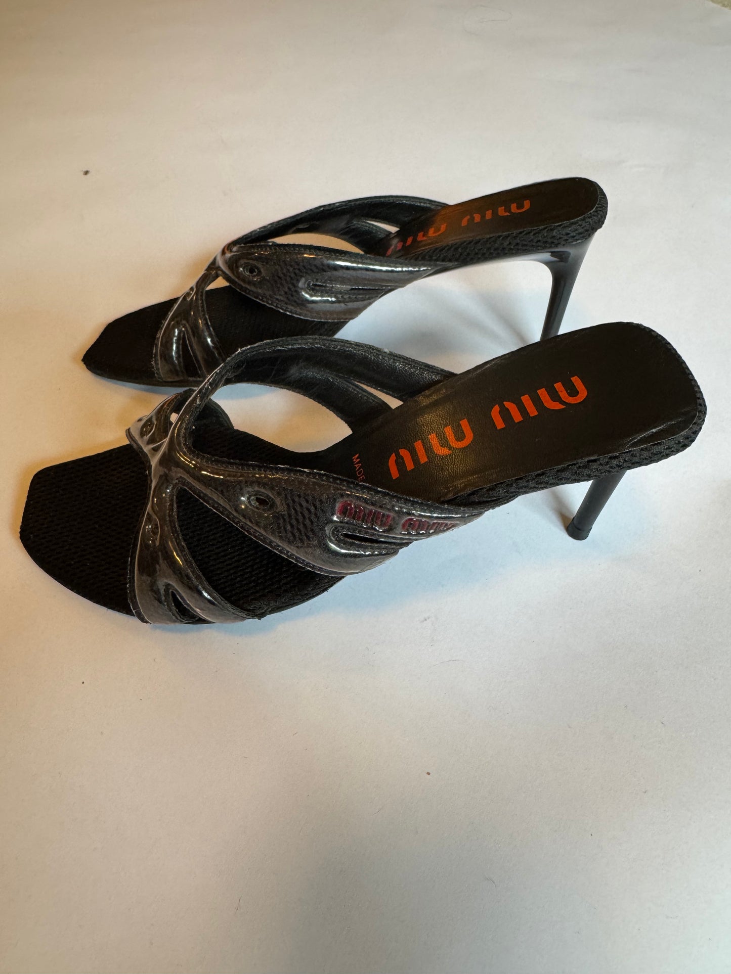 Miu Miu 1999 Mesh Heeled Sandals (Size 39)