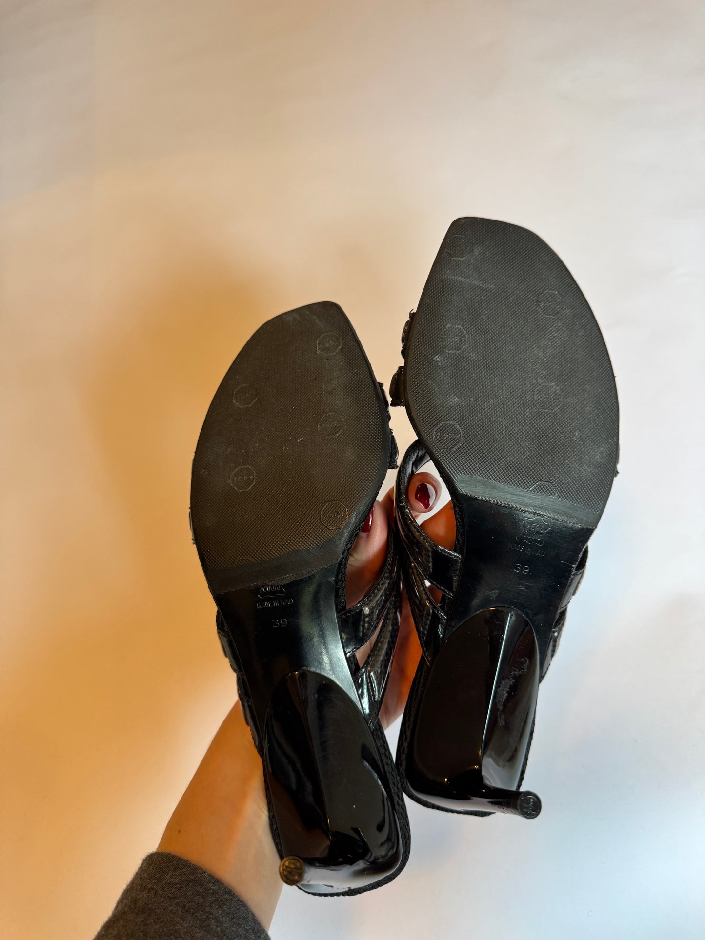 Miu Miu 1999 Mesh Heeled Sandals (Size 39)