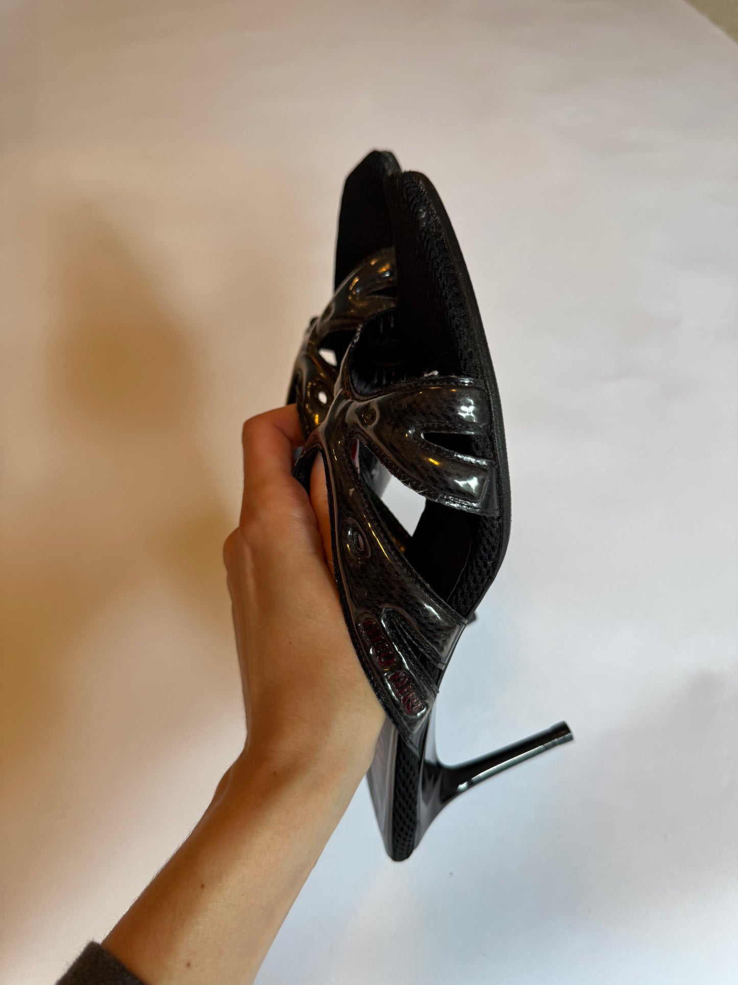 Miu Miu 1999 Mesh Heeled Sandals (Size 39)