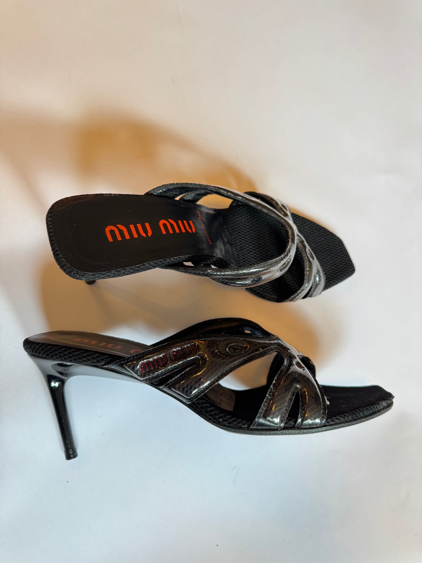 Miu Miu 1999 Mesh Heeled Sandals (Size 39)