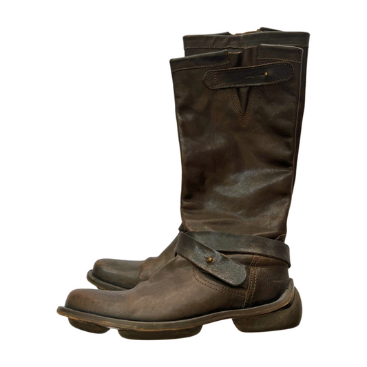 Girbaud Brown Leather Boots Size 40